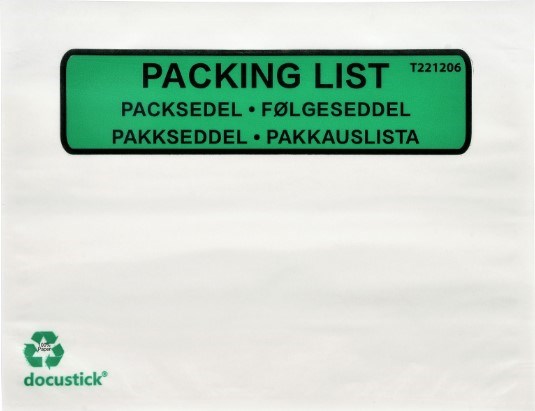 Lähetyslistatasku C6B paperinen 