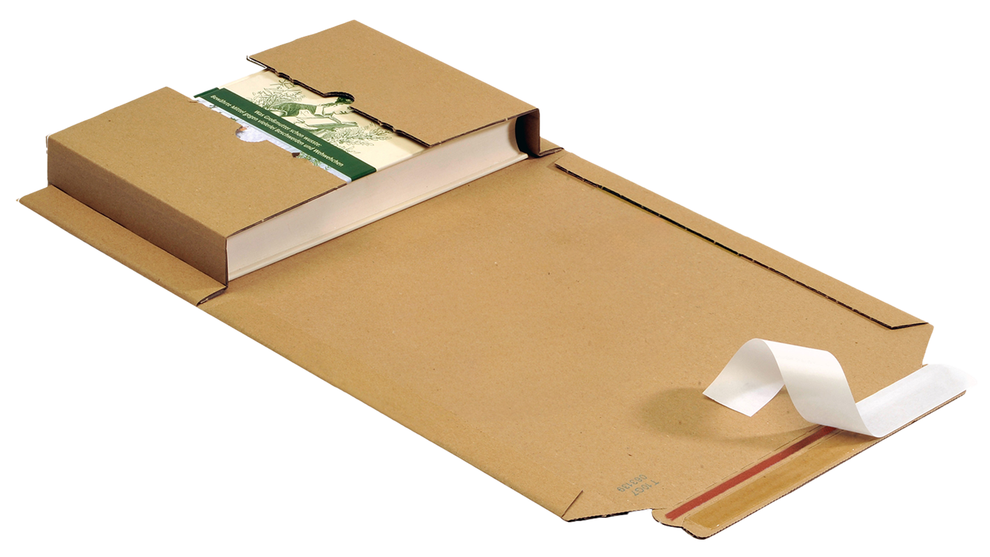 Kirjapakkaus ruskea 325x250x20 75mm tarrasuljenta zmhu 735 mercamer web