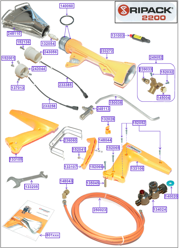 Ripack 2200 Part List / Räjäytyskuva Mercamer