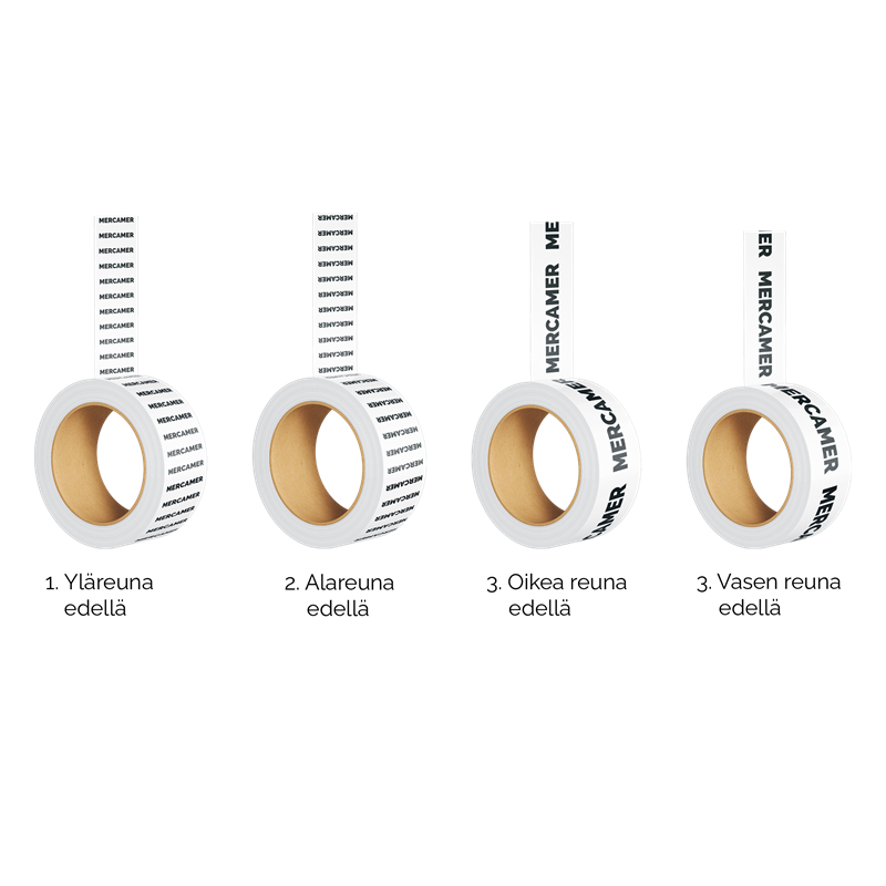 Mercamer teippien kelaussuunnat