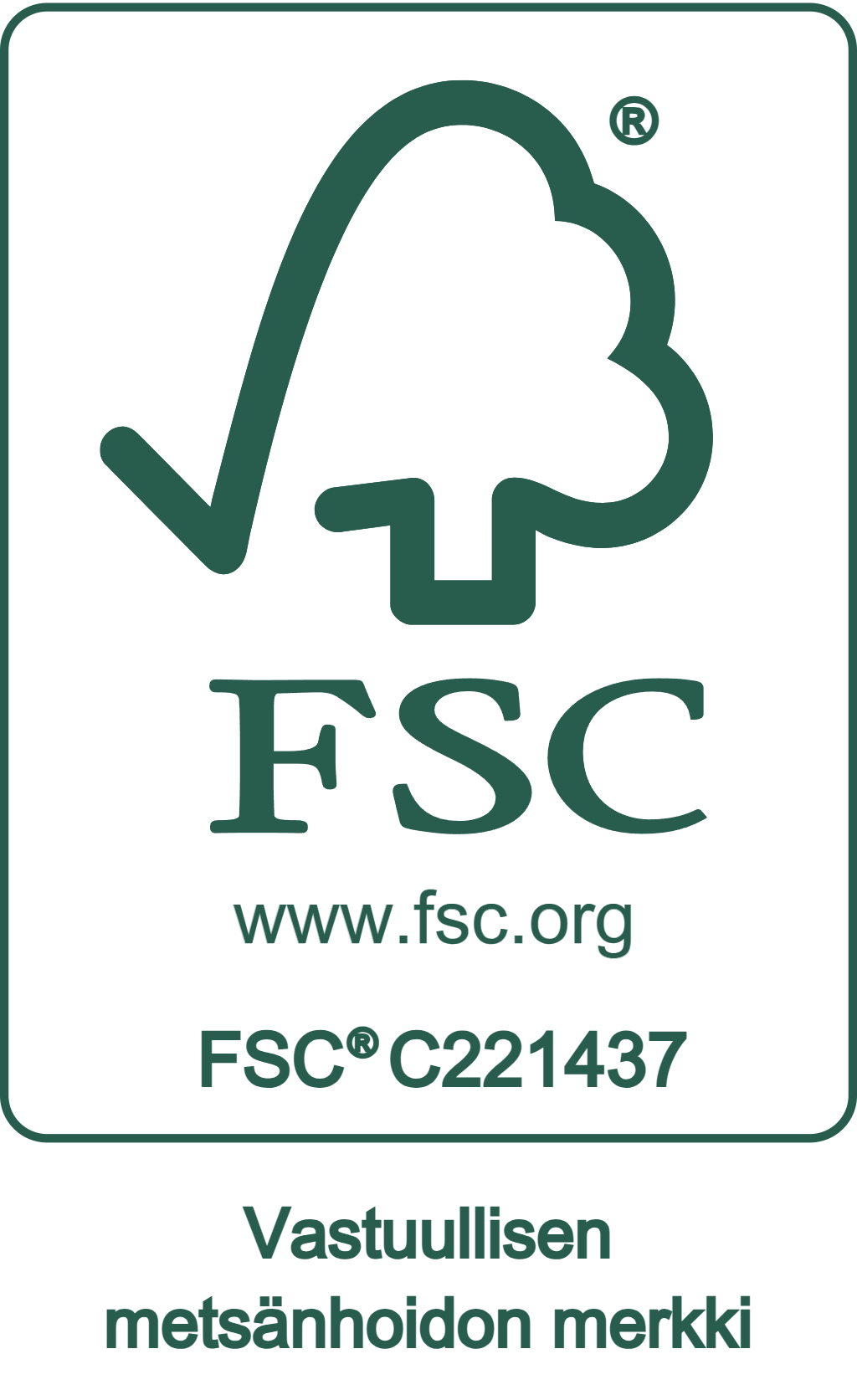 FSC - Vastuullisen metsähoidon merkki